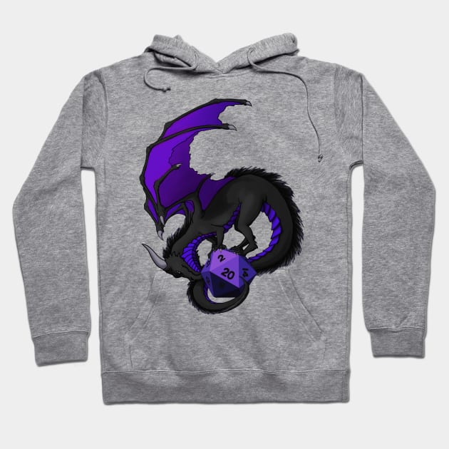 Amethyst  dragon and a D20 Hoodie by Nytlin